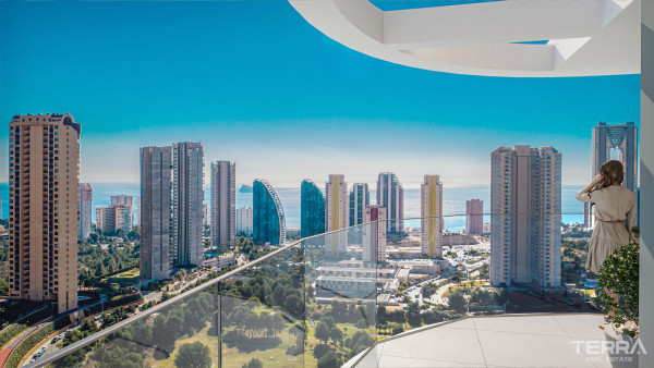 İspanya, Costa Blanca, Benidorm’da Satılık Deniz Manzaralı Daireler