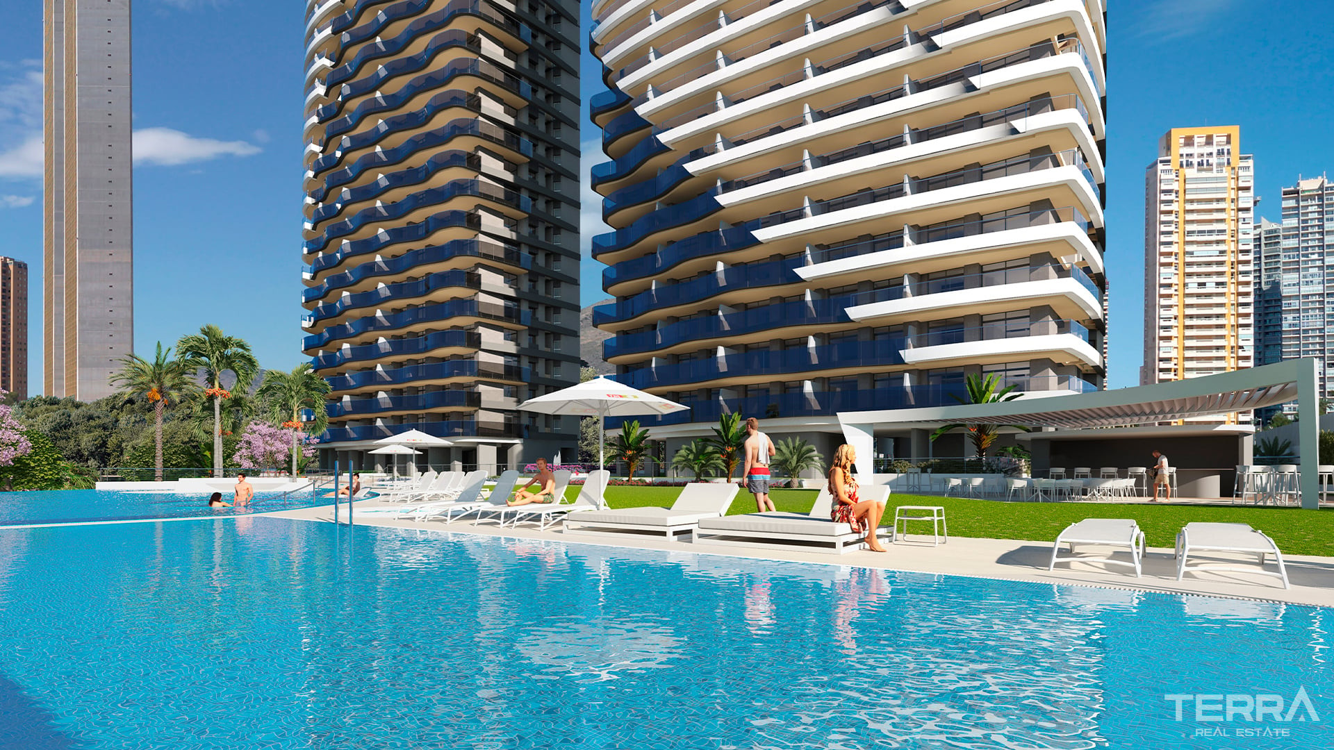 İspanya, Costa Blanca, Benidorm'da Deniz Manzaralı Lüks Daireler - 122880
