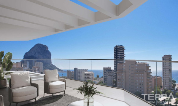 İspanya, Costa Blanca, Calpe’de Satılık Deniz Manzaralı Daireler