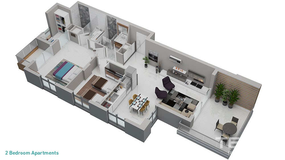 Nordic Life Residence –Mieszkania na sprzedaż w Alanyi, Tosmur, Turcja - 7225