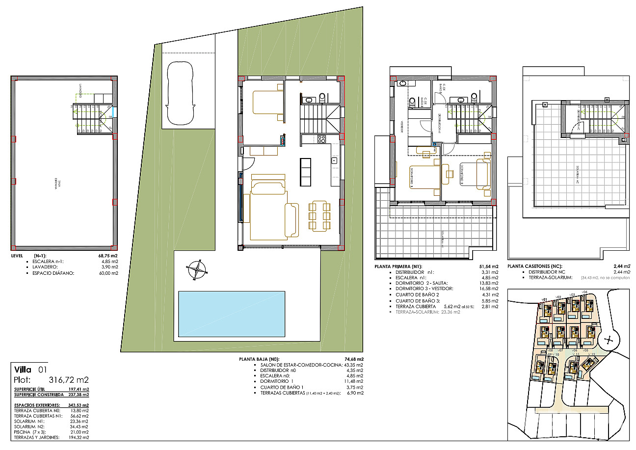İspanya, Costa Blanca, San Miguel de Salinas'ta Satılık Villalar - 123633