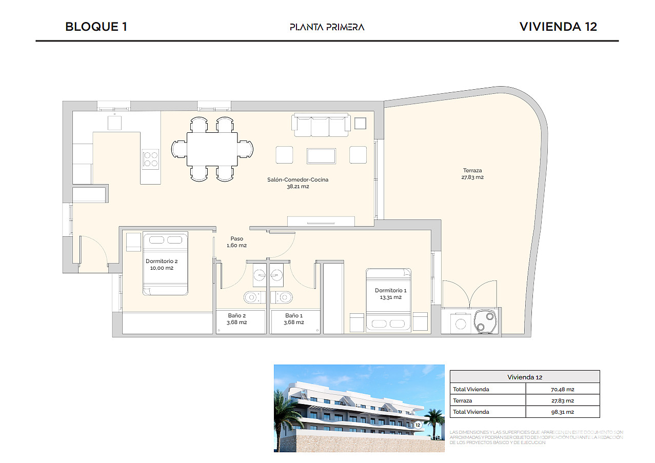 Golf Apartments for Sale in Finestrat, Costa Blanca, Spain - 124599