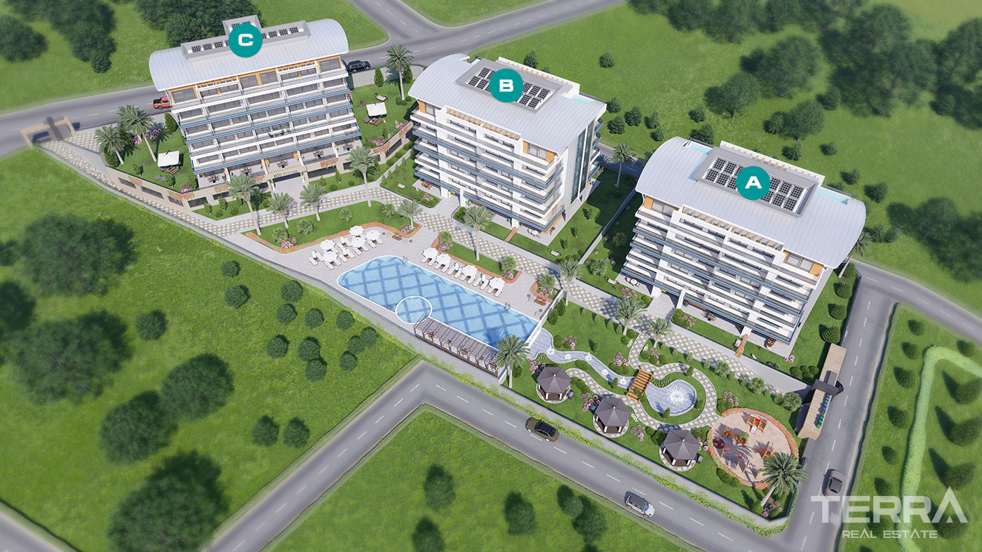 Apartment for Sale in Eco Blue Residence, Kargıcak, Alanya, Turkey - 124800