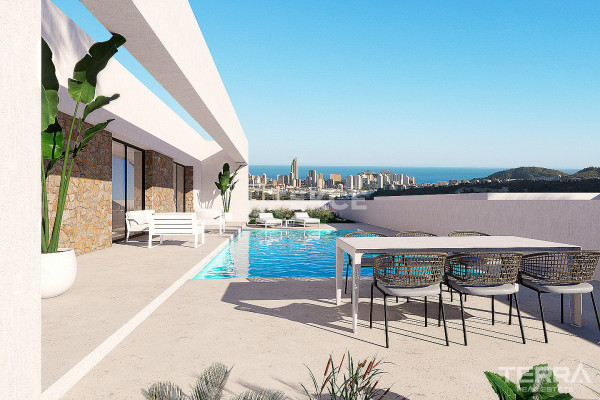 İspanya, Costa Blanca, Finestrat’ta Satılık Deniz Manzaralı Villalar