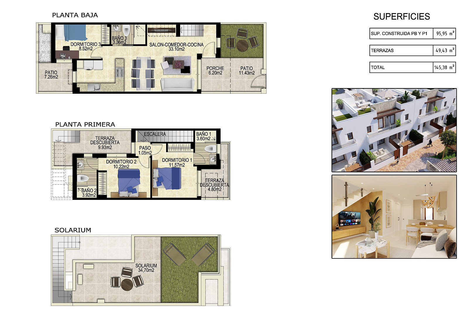 Townhouses for Sale in Orihuela, Costa Blanca, Spain - 125865