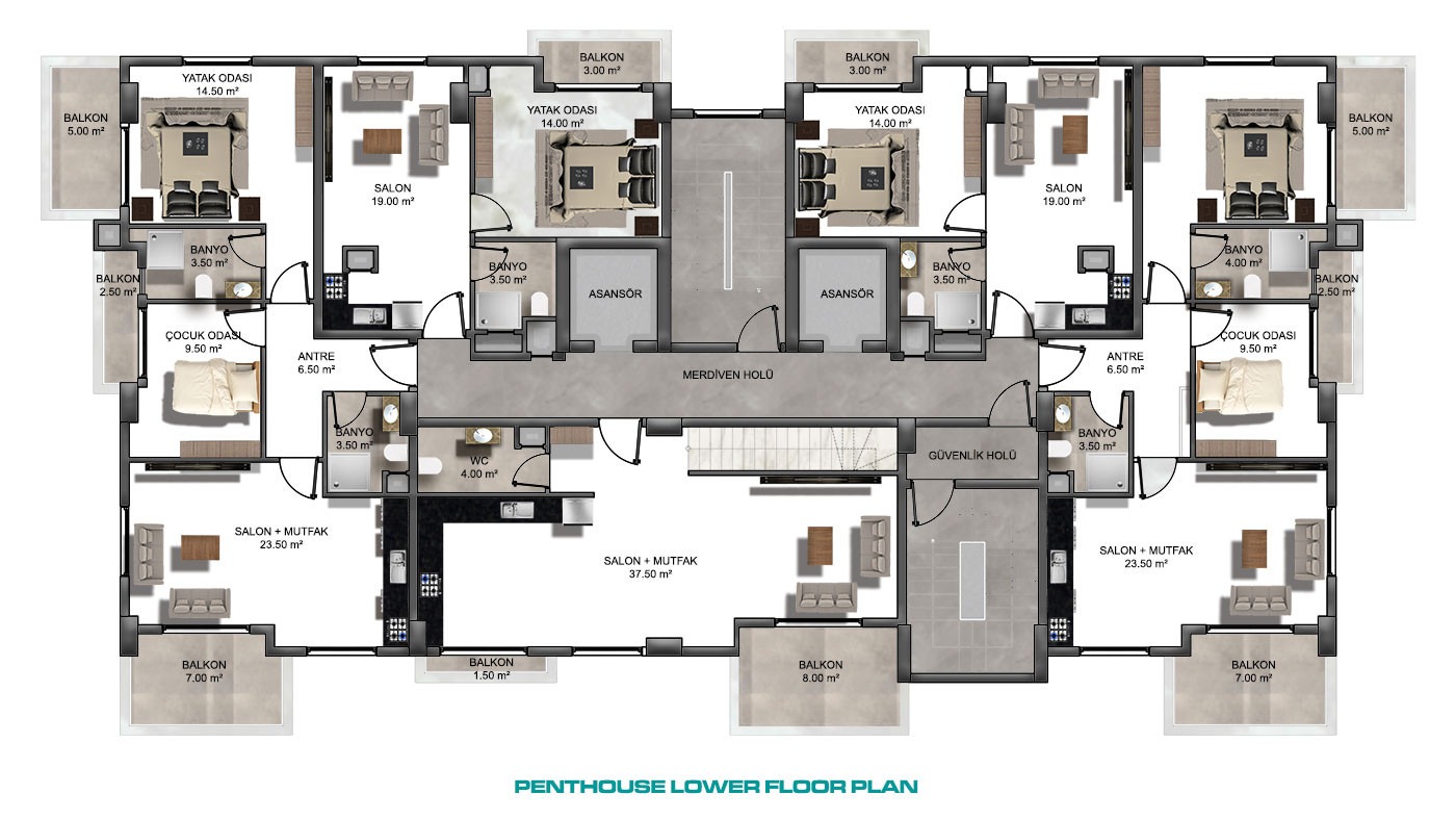 Sea View Apartments for Sale in Mahmutlar, Alanya, Turkey - 126396