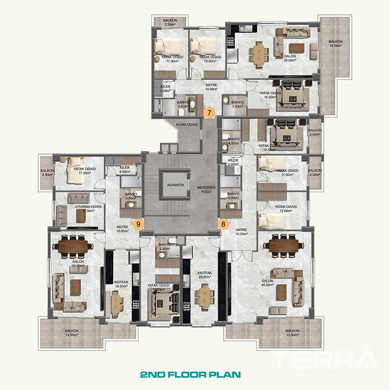 Sea View Apartments for Sale in Kestel, Alanya, Turkey - 126411
