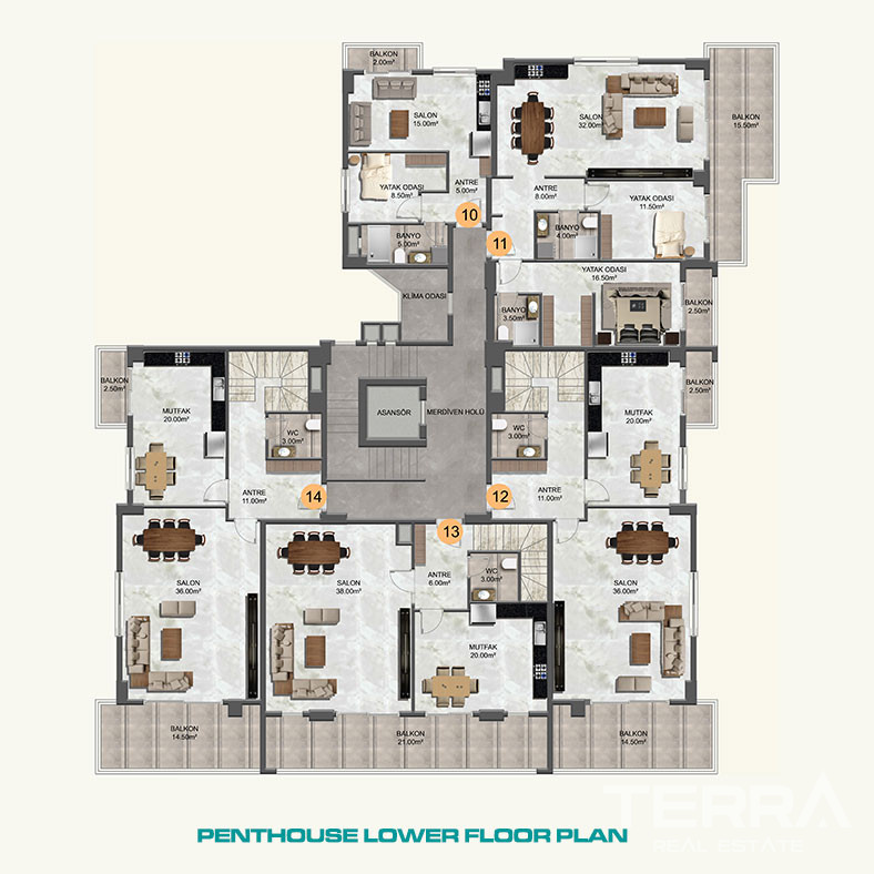Sea View Apartments for Sale in Kestel, Alanya, Turkey - 126412