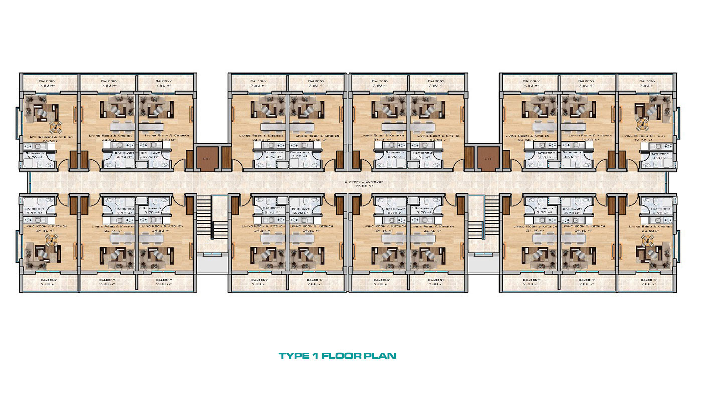 Apartments for Sale in İskele, Long Beach, Northern Cyprus - 126491