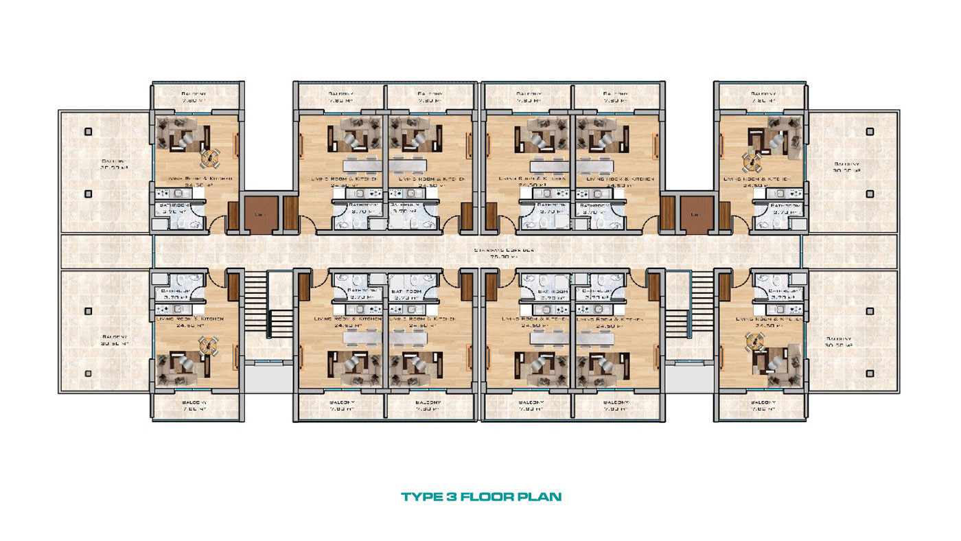 Apartments for Sale in İskele, Long Beach, Northern Cyprus - 126492