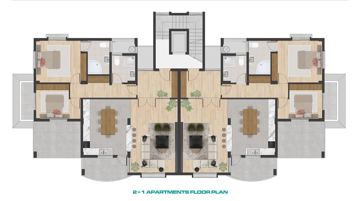 Luxury Apartments for Sale in İskele, Northern Cyprus - 126564
