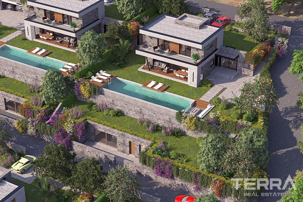 Muğla, Bodrum’da Deniz Manzaralı Satılık Müstakil Villalar - 126879