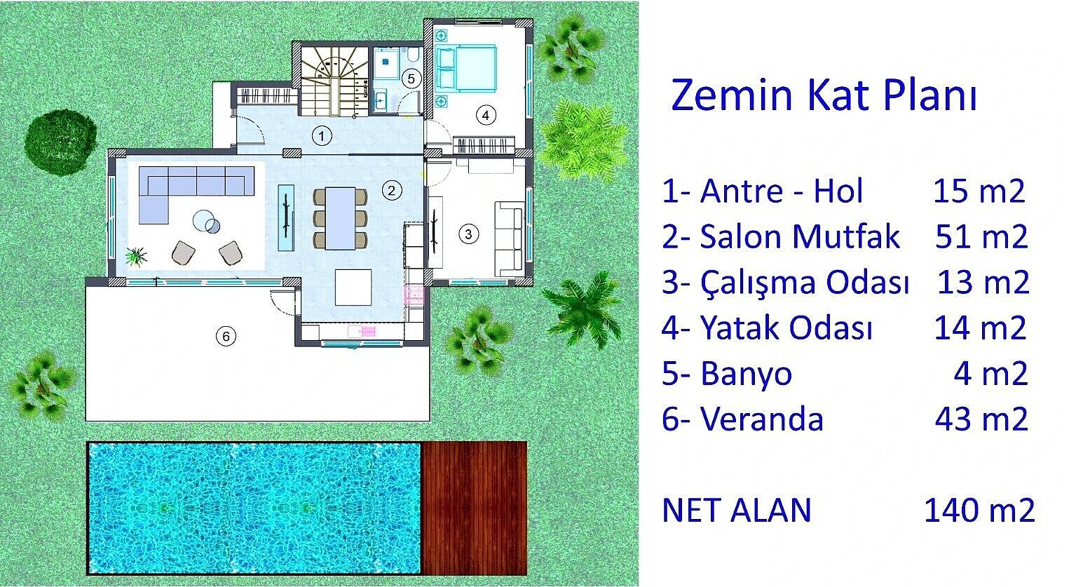 Detached Villas for Sale in Bodrum, Muğla, Turkey - 127408