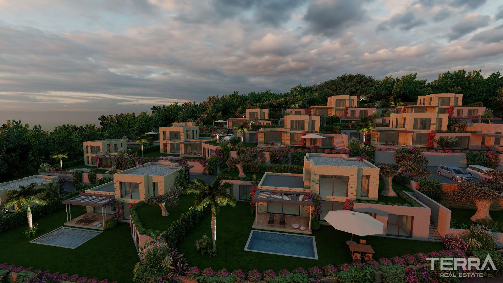 Muğla, Bodrum'da Deniz Manzaralı Satılık Müstakil Villalar - 127564