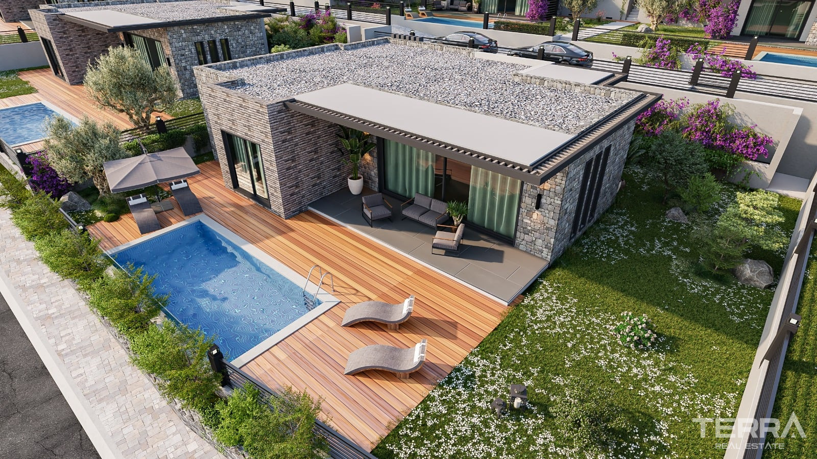 Flotte villaer med havutsikt til salgs i Bodrum, Muğla, Tyrkia - 127729