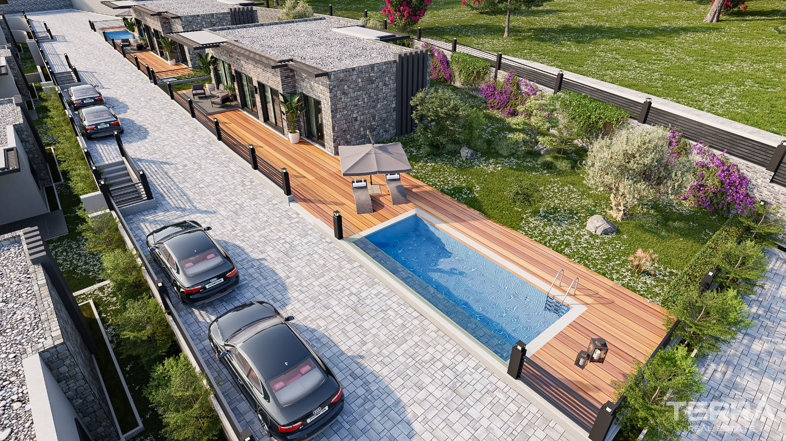 Flotte villaer med havutsikt til salgs i Bodrum, Muğla, Tyrkia - 127737