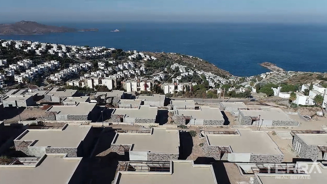 Flotte villaer med havutsikt til salgs i Bodrum, Muğla, Tyrkia - 127766