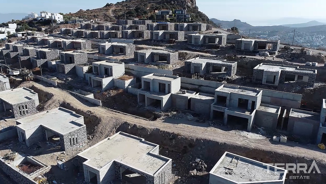Flotte villaer med havutsikt til salgs i Bodrum, Muğla, Tyrkia - 127767