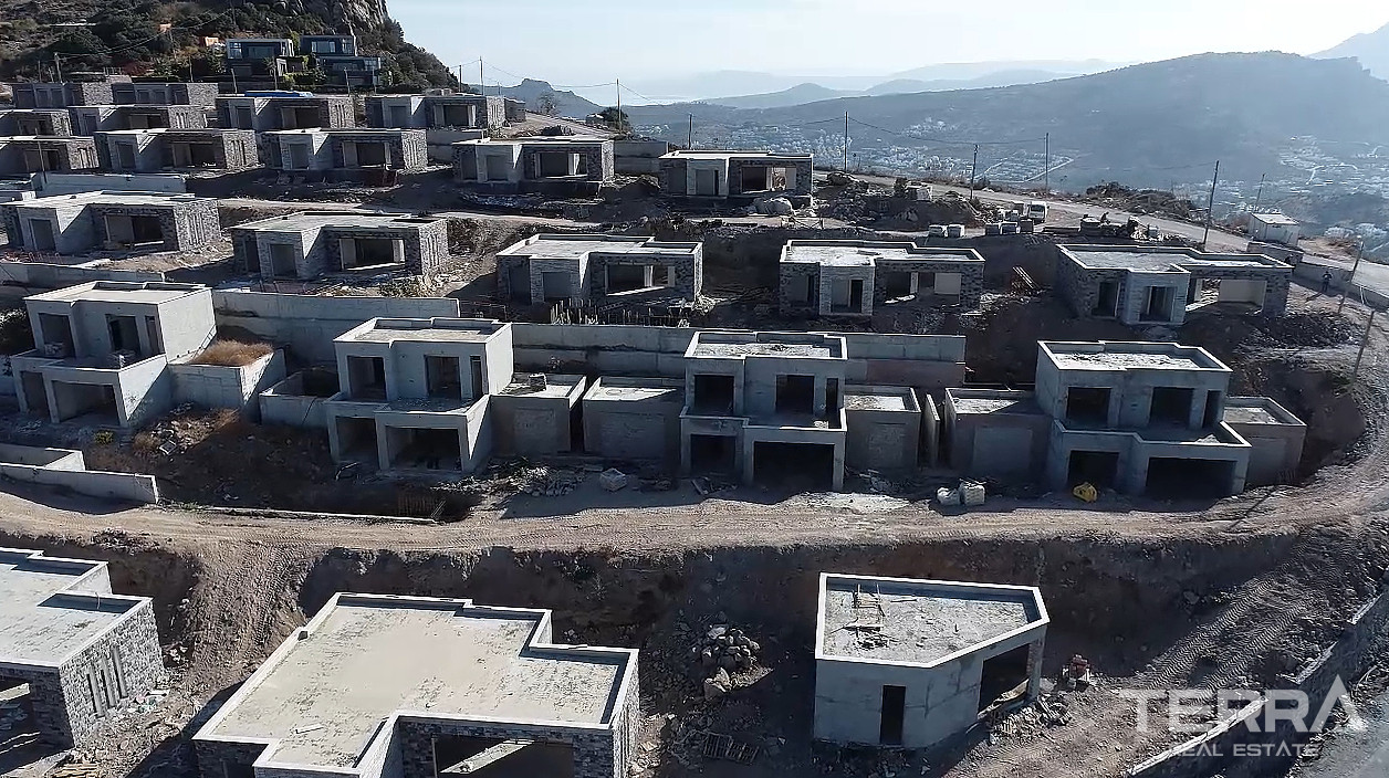 Flotte villaer med havutsikt til salgs i Bodrum, Muğla, Tyrkia - 127769