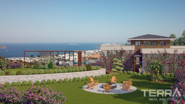 Muğla, Bodrum'da Adalar ve Deniz Manzaralı Satılık Müstakil Villalar