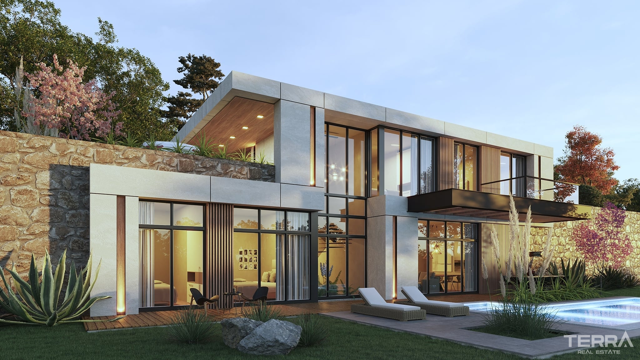 Muğla, Bodrum'da Doğa ile İç İçe Konumda Satılık Dubleks Villalar - 128045