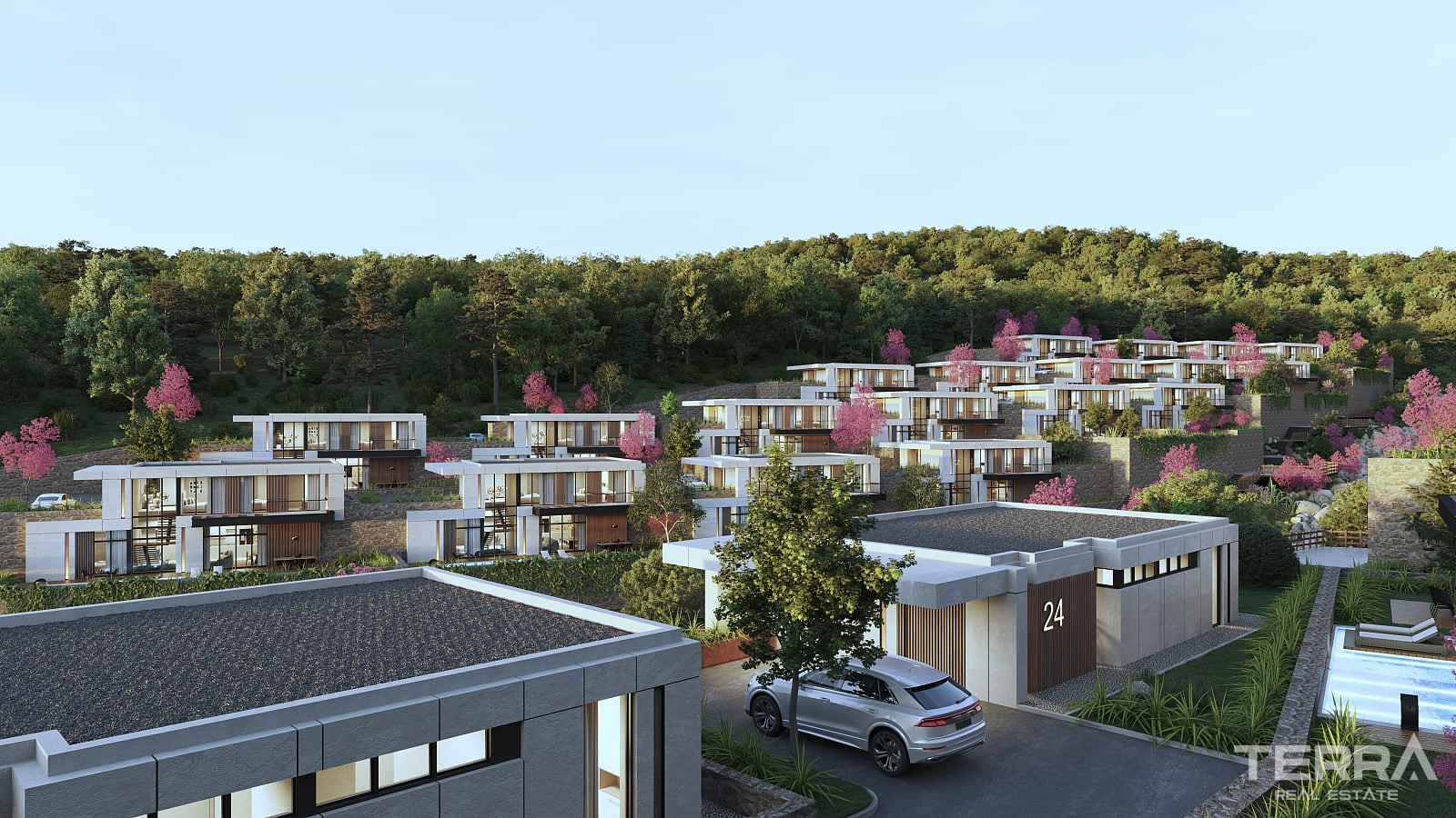 Muğla, Bodrum'da Doğa ile İç İçe Konumda Satılık Dubleks Villalar - 128047
