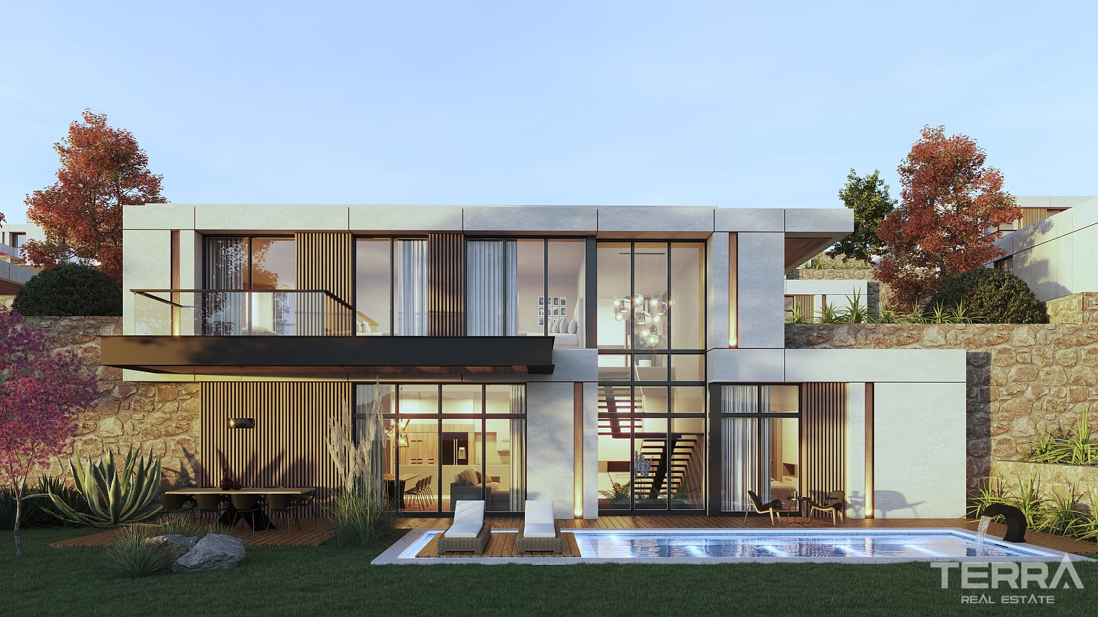 Muğla, Bodrum'da Doğa ile İç İçe Konumda Satılık Dubleks Villalar - 128049