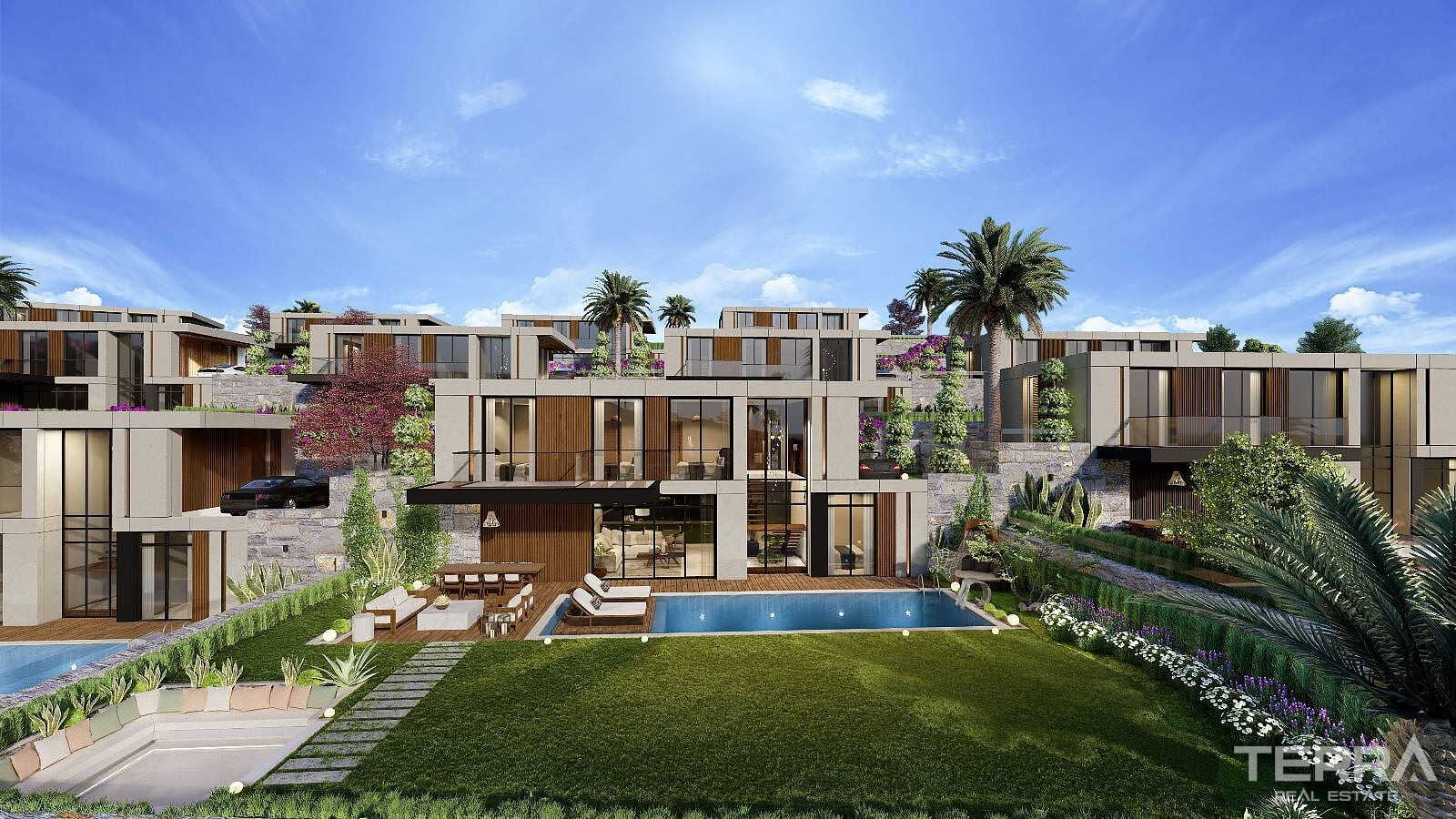 Muğla, Bodrum'da Doğa ile İç İçe Konumda Satılık Dubleks Villalar - 128064