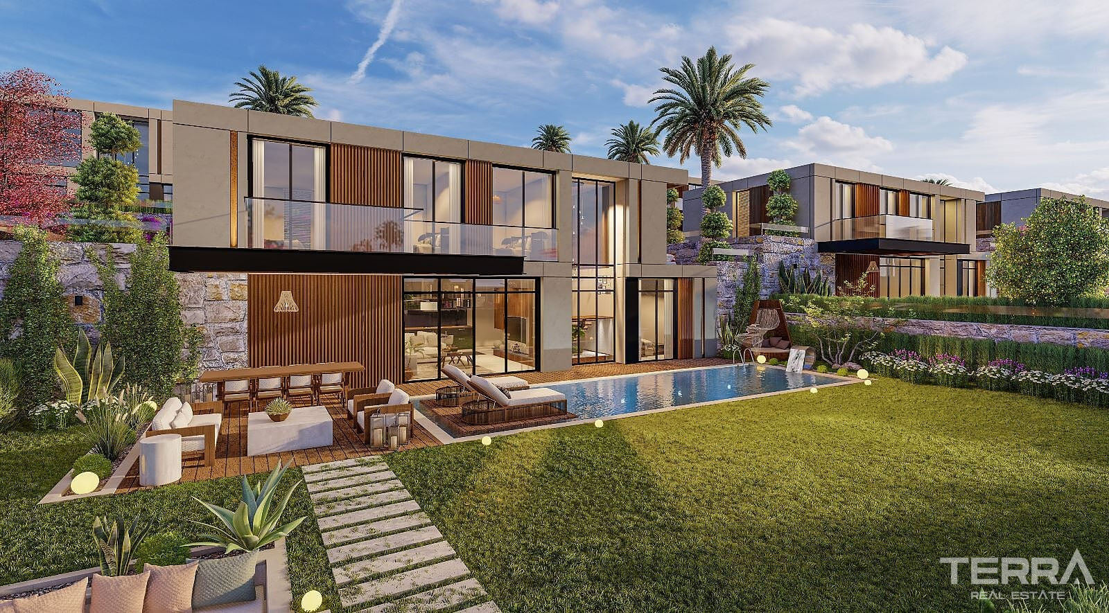 Muğla, Bodrum'da Doğa ile İç İçe Konumda Satılık Dubleks Villalar - 128065