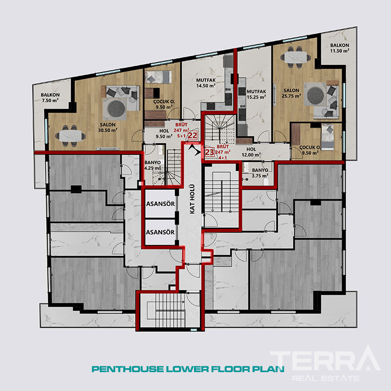 Antalya, Muratpaşa, Bahçelievler'de Satılık Sıfır Daireler - 128447