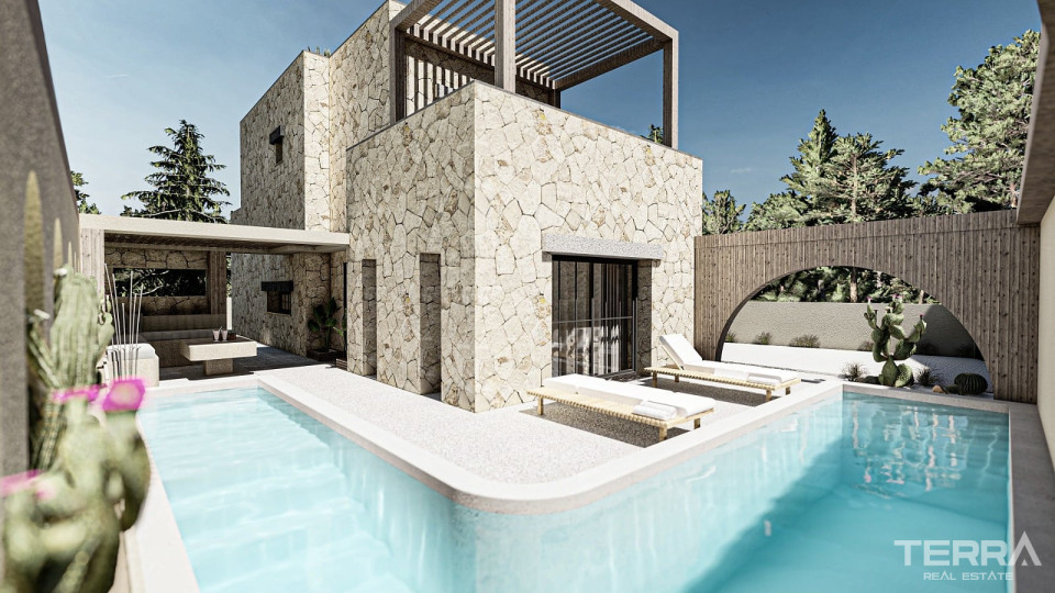 Muğla, Bodrum'da 3 Yatak Odalı Satılık Müstakil Villalar