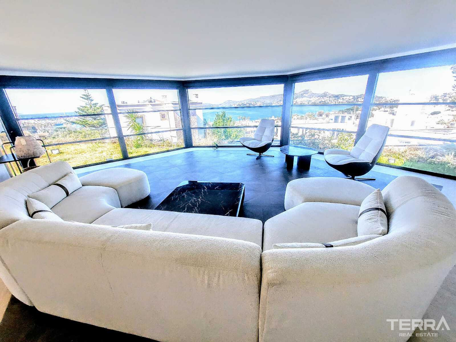 Muğla, Bodrum'da Deniz ve Marina Manzaralı Satılık Müstakil Villa - 128852