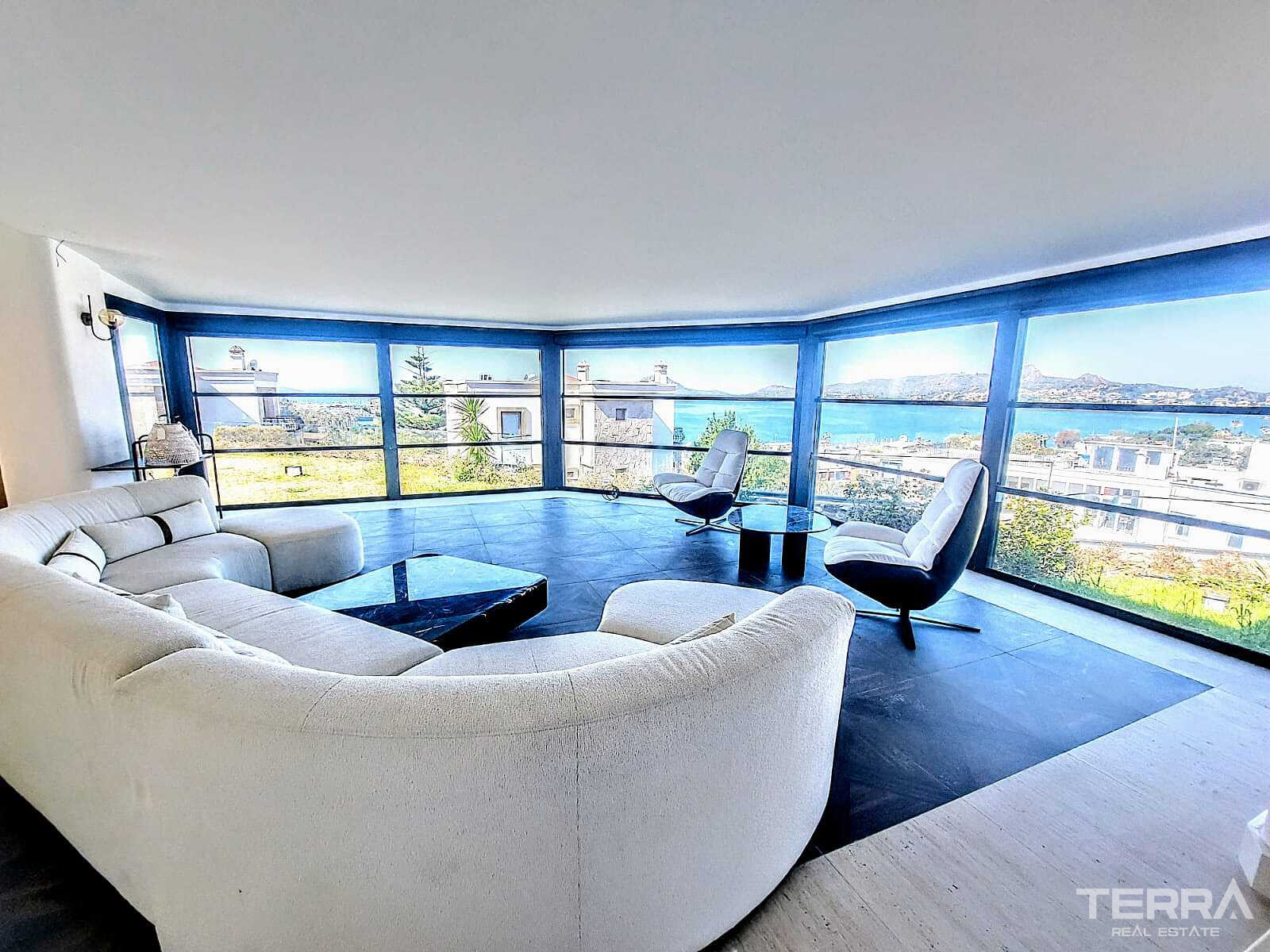 Muğla, Bodrum'da Deniz ve Marina Manzaralı Satılık Müstakil Villa - 128853
