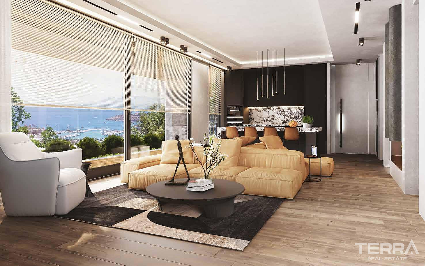 Muğla, Bodrum'da Kale ve Deniz Manzaralı Müstakil Villalar - 128878