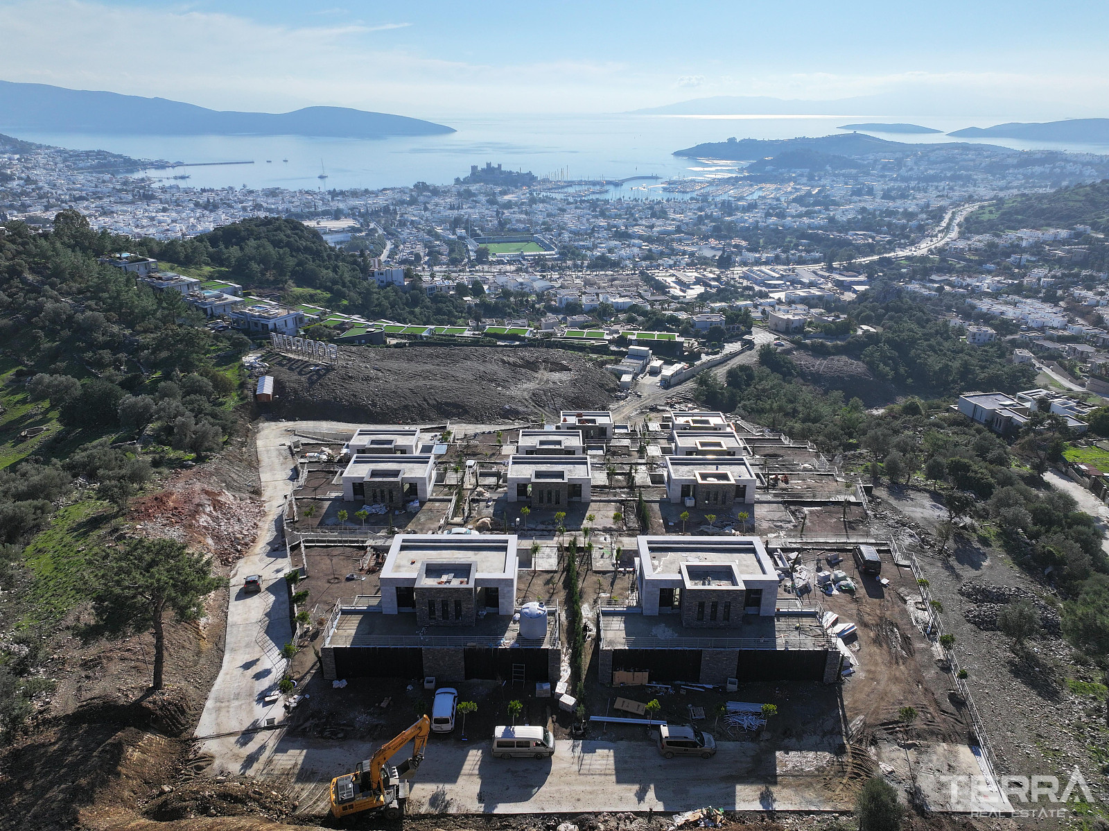 Muğla, Bodrum'da Kale ve Deniz Manzaralı Müstakil Villalar - 128889