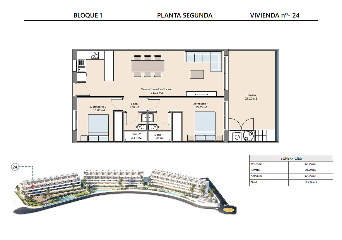 İspanya, Finestrat, Costa Blanca'da Satılık 2 Yatak Odalı Daireler - 129598