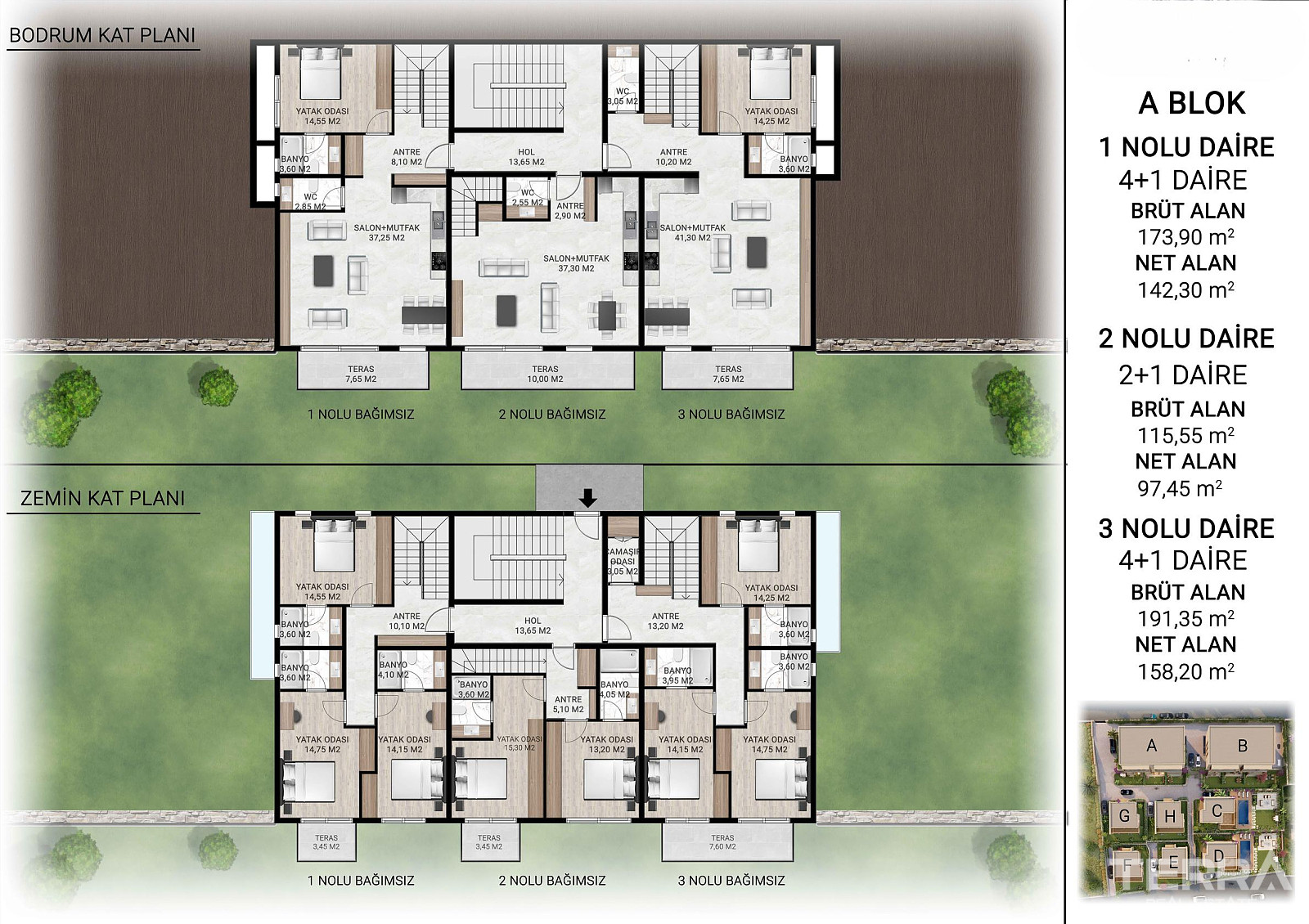 Sea View Apartments for Sale in Bodrum, Muğla, Turkey - 130124