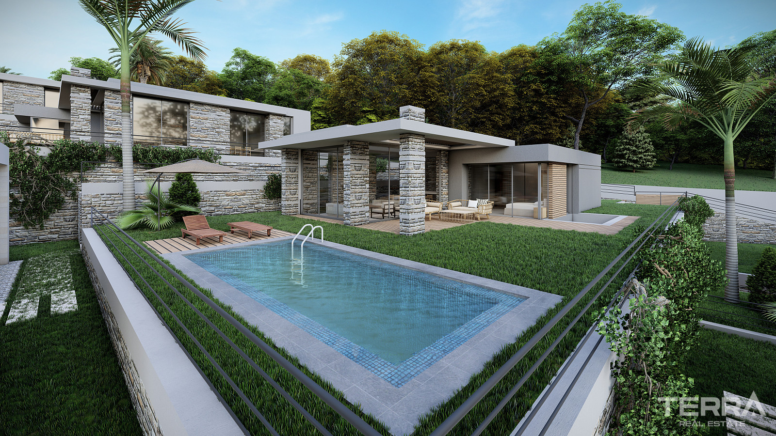 Muğla, Bodrum'da Deniz Manzaralı Satılık 3+1 Müstakil Villalar - 130252