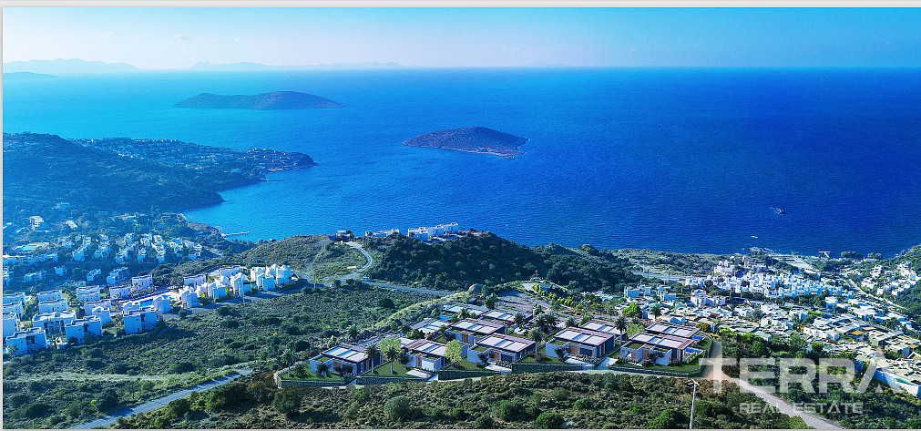 Muğla, Bodrum'da Deniz Manzaralı Satılık 3+1 Müstakil Villalar - 130256