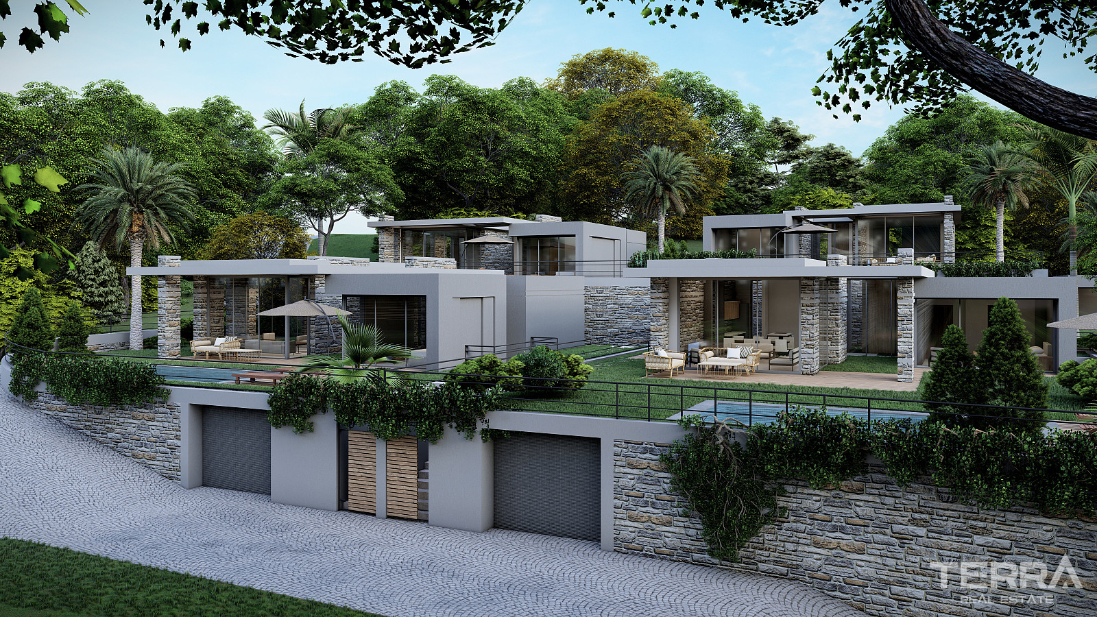 Muğla, Bodrum'da Deniz Manzaralı Satılık 3+1 Müstakil Villalar - 130257