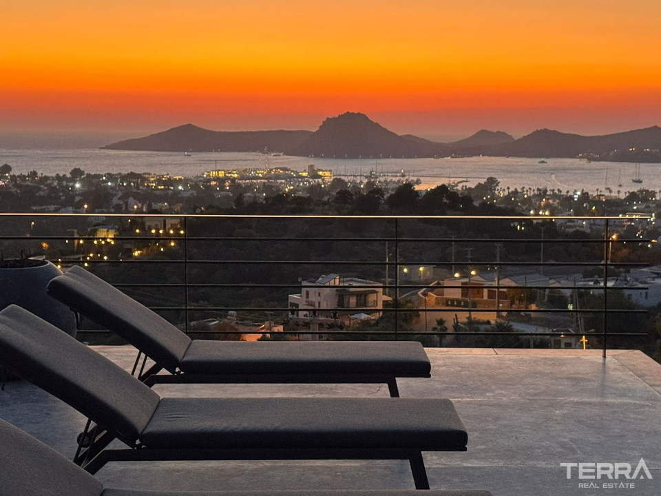 Muğla, Bodrum'da Deniz Manzaralı Satılık Natamam Müstakil Villa