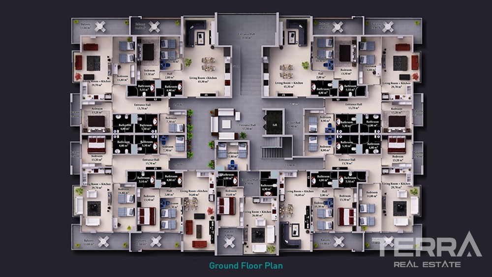 Appartements de Luxe Avec Espaces Communs Proche de la Mer à Alanya - 7831