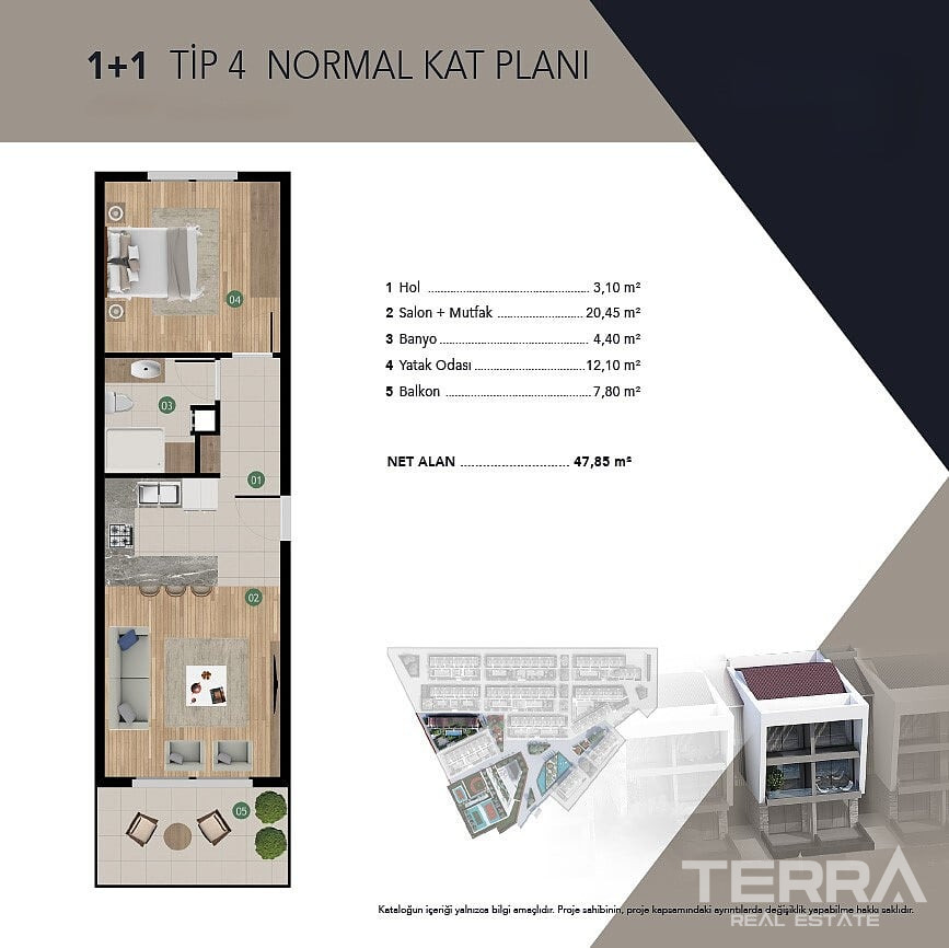 Aydın, Kuşadası'nda Satılık Deniz Manzaralı Daireler - 131255