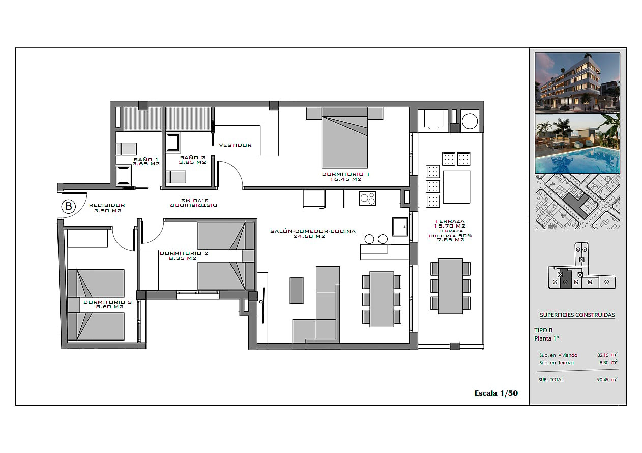 İspanya, Costa Blanca, Santa Pola Merkezde Satılık Sıfır Daireler - 132484