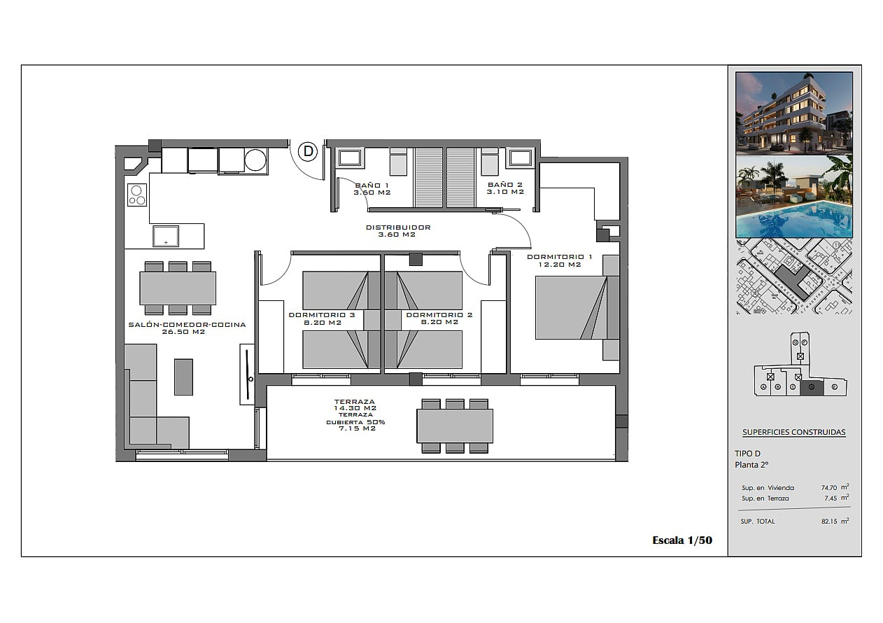 İspanya, Costa Blanca, Santa Pola Merkezde Satılık Sıfır Daireler - 132488