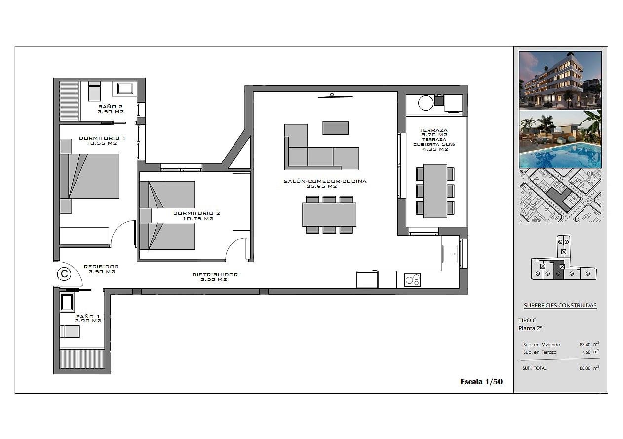 İspanya, Costa Blanca, Santa Pola Merkezde Satılık Sıfır Daireler - 132489