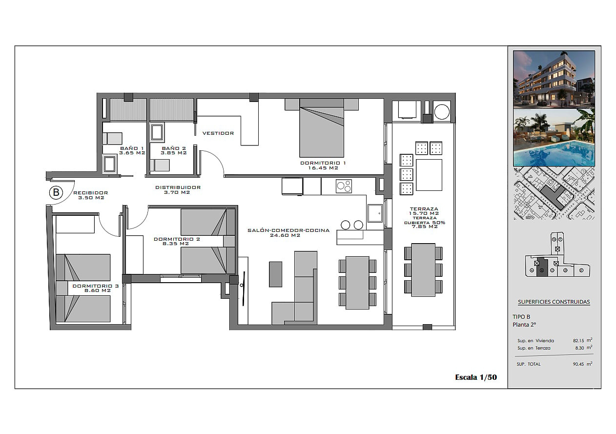 İspanya, Costa Blanca, Santa Pola Merkezde Satılık Sıfır Daireler - 132490