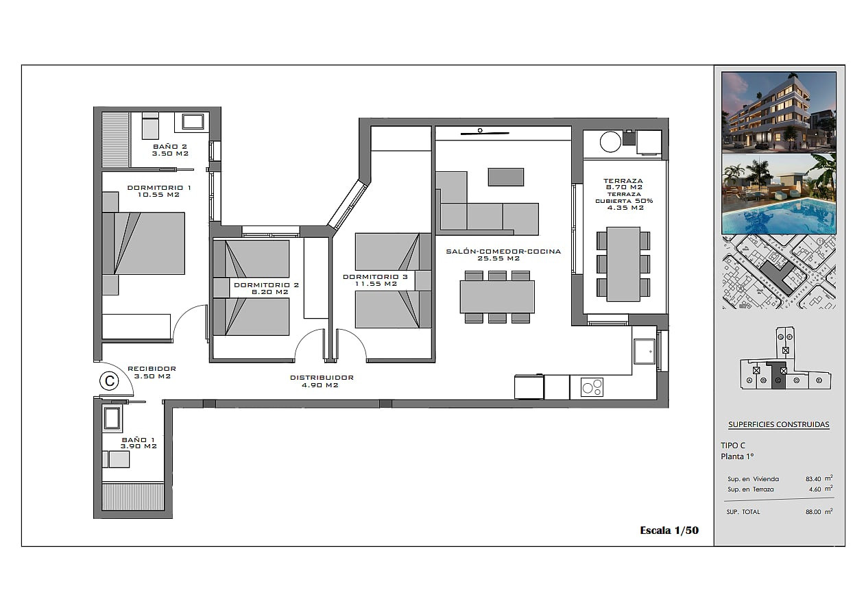 İspanya, Costa Blanca, Santa Pola Merkezde Satılık Sıfır Daireler - 132496
