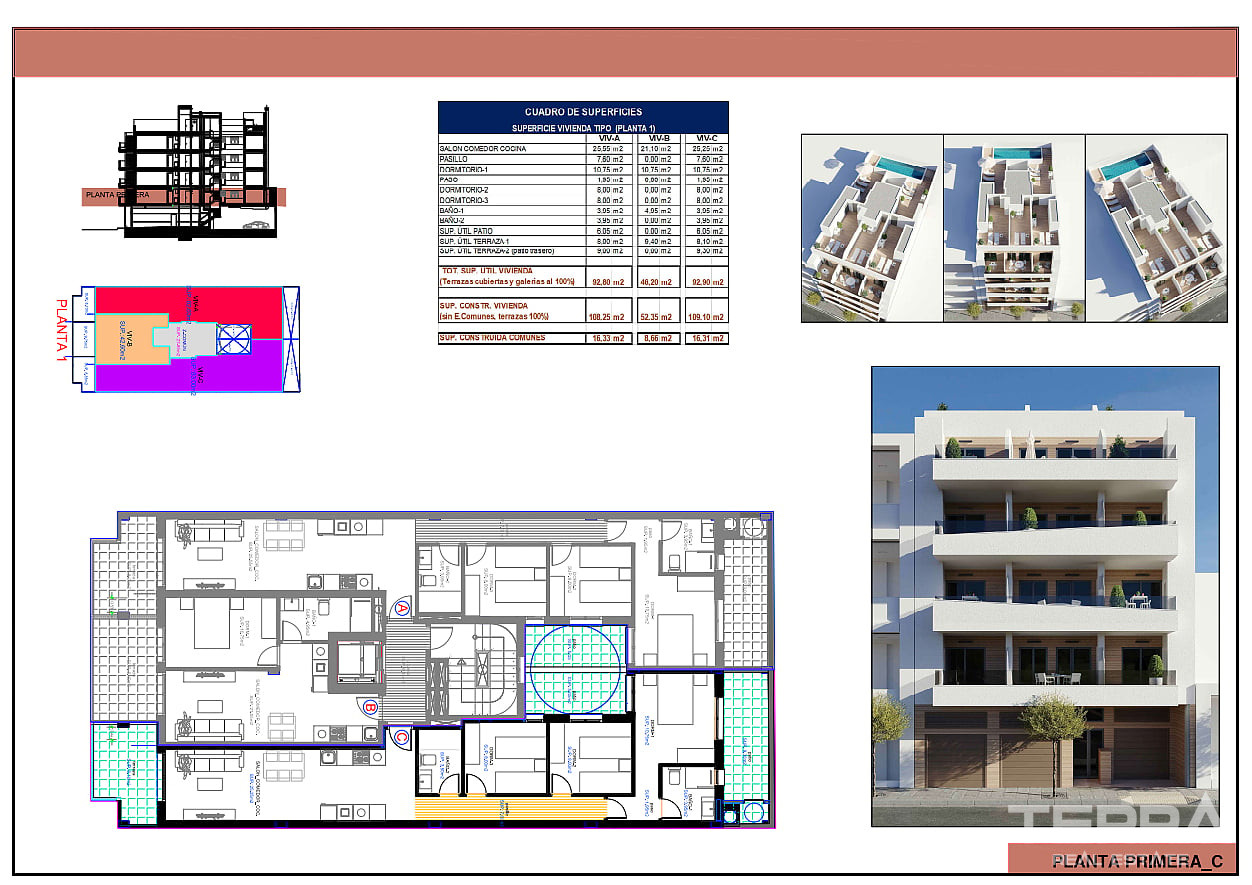 İspanya, Torrevieja, Costa Blanca'da Satılık Merkezi Daireler - 133044