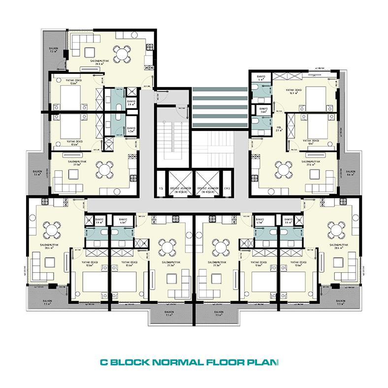 Apartments for Sale Near Cleopatra Beach in Alanya Center, Turkey - 133124